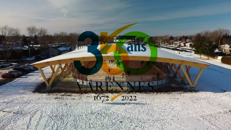 Polydôme de Varennes en vue aérienne par drone